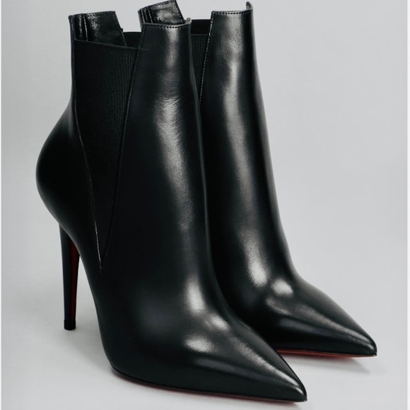 CHRISTIAN Louboutin Astribootie. 100mm. Black calf leather. EU37, 100% authentic - Picture 7 of 10